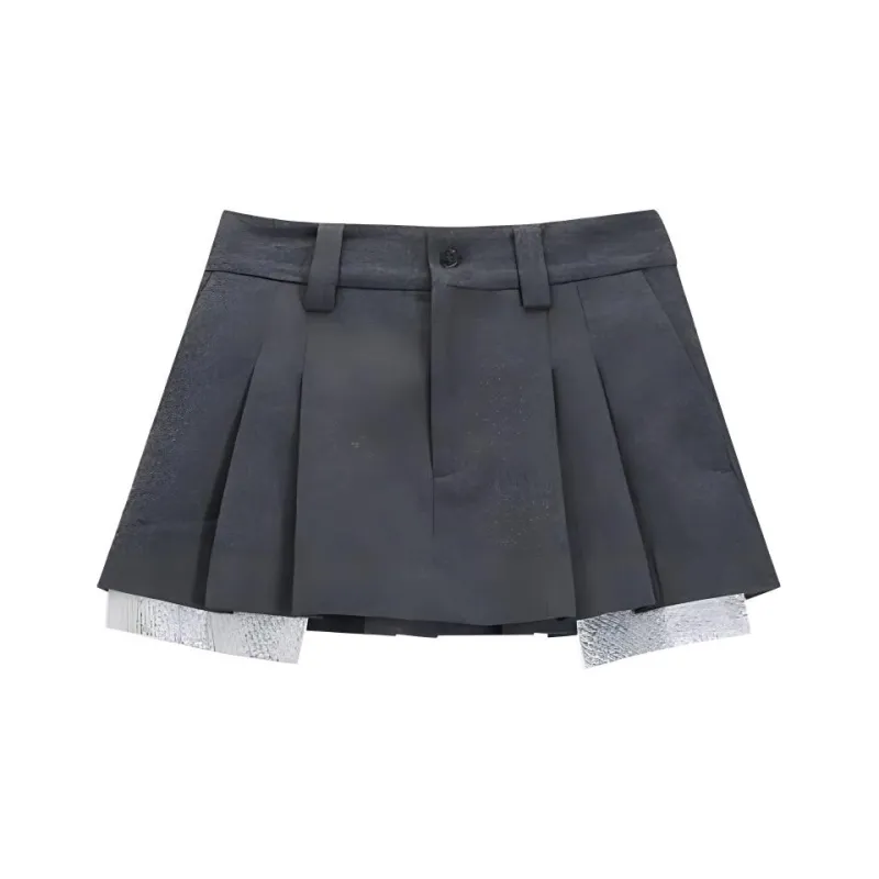 Ed Hardy FW24 Casual Short Skirts Women's Dark Marble Color-0