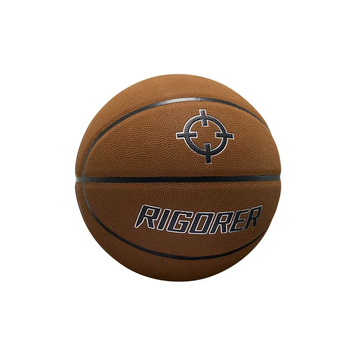 RIGORER Microfiber Leather Basketball Brown Size 7 Ball Training Competition Unisex-2