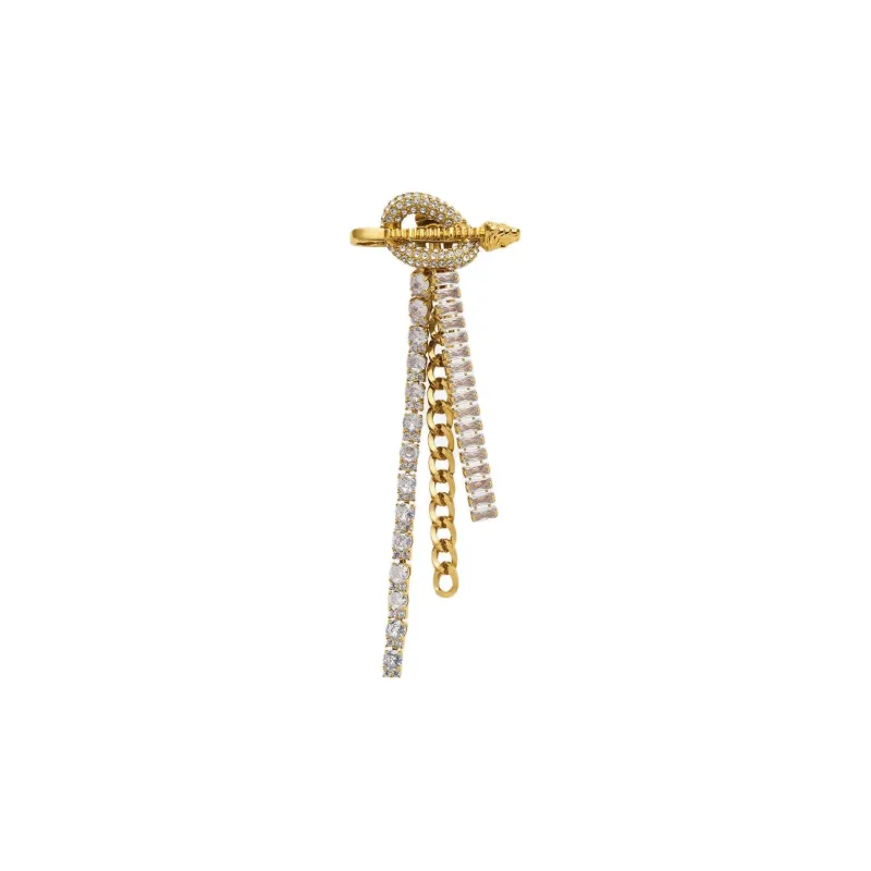 FANSIZHE Crystal Earrings Unisex Gold-0