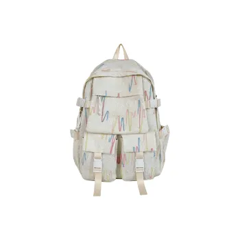 Wolfhorse Nylon Backpack Unisex White/Pink/Blue/Black/Yellow