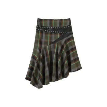 CONP Casual Short Skirts Women's Green