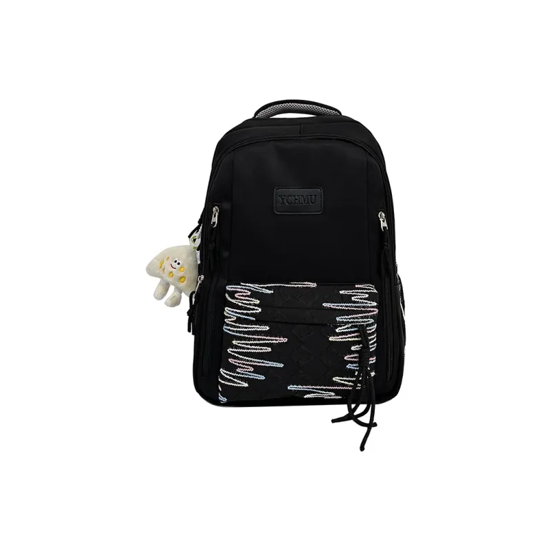 WICKBUEN Nylon Backpack Regular Unisex White/Black/Pink/Red-6