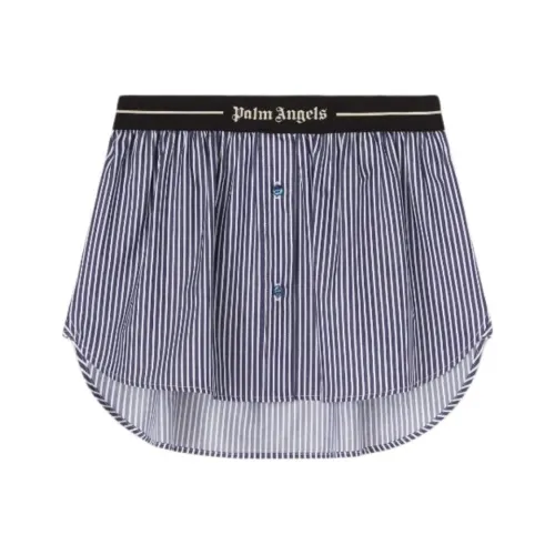 PALM ANGELS Classic Logo Striped Shorts 'Navy Blue'