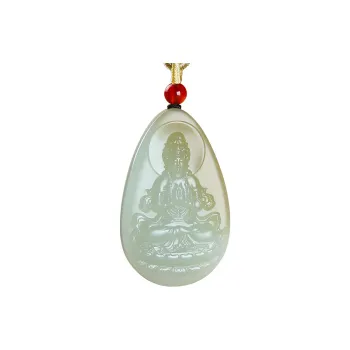 Phoenisess Pendants Pale Greenish White Jade Unisex