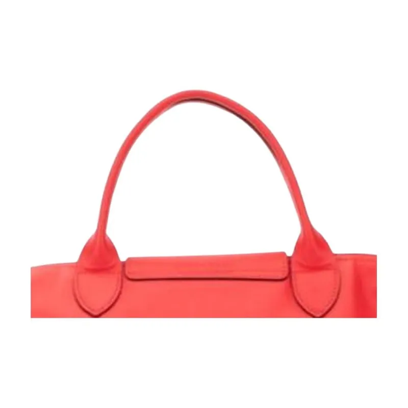 LONGCHAMP Genuine Leather Shoulder Bag Crossbody Bag Handbag Women's Red-4