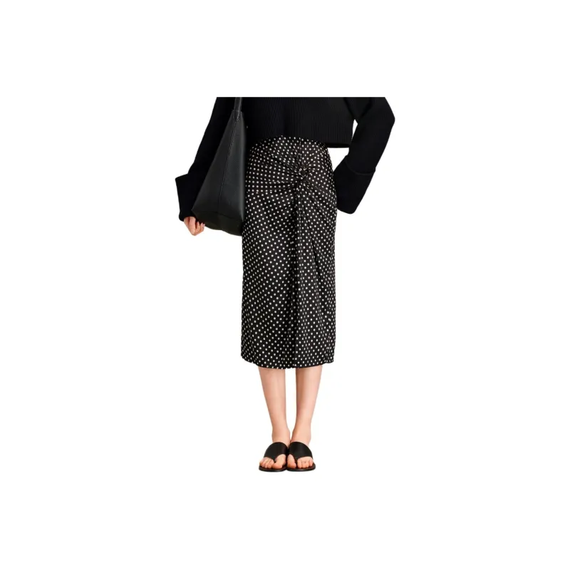 HAVVA Casual Long Skirts Women's Polka Dot-0