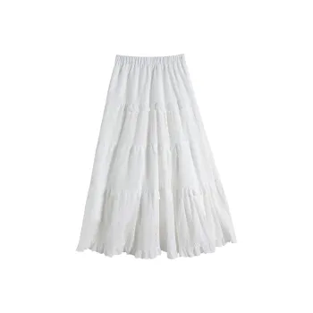 MM Casual Long Skirt Women's White