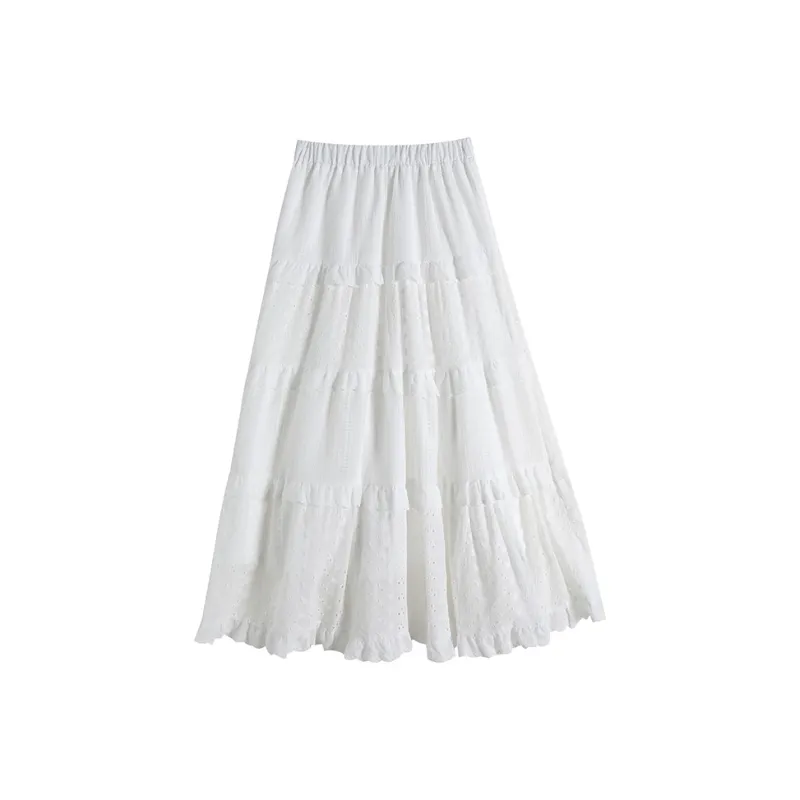 MM Casual Long Skirt Women's White-0