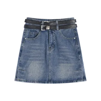 COVT Denim Short Skirts Women's Blue