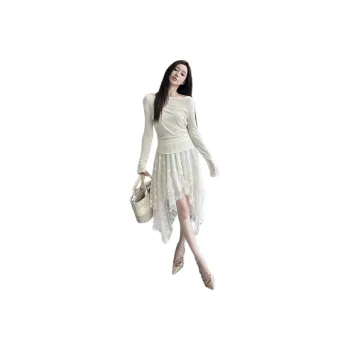FORNI Casual Long Skirts Women's Moon Apricot