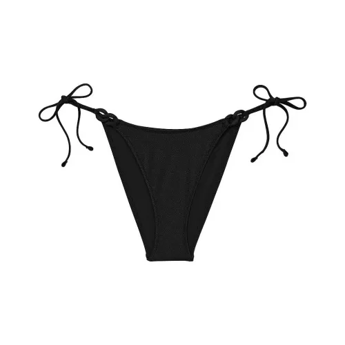 Victoria's Secret Chain-Link Side-Tie Brazilian Bikini Bottom / Swimming Shorts Women's Black