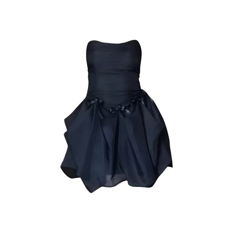 DOSOHEB Slip Dresses Women's Black-1