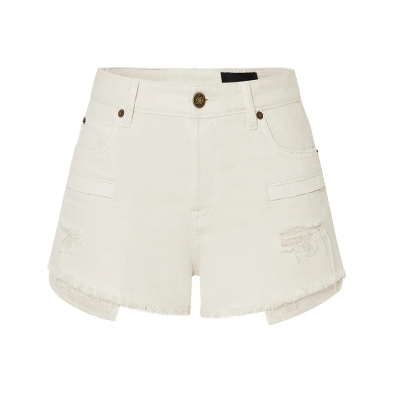 MOCO Denim Shorts Women's White-0
