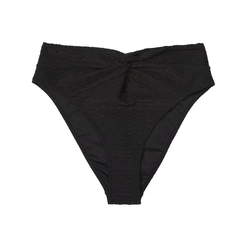Victoria's Secret PINK Mix & Match High-Waist Twist Cheeky Bikini Bottom/B Swimming Shorts Women's Black-0