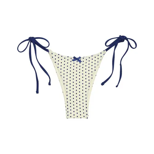 Victoria's Secret PINK ROSEMARY BIKINI BOTTOM/Sleepy Dot Swimming Shorts Women's White Dot