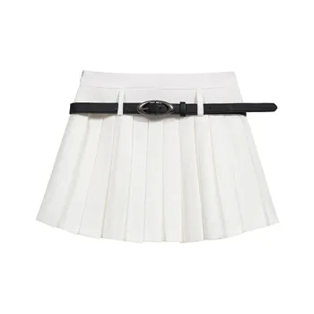 AHDO Casual Short Skirts Women's White