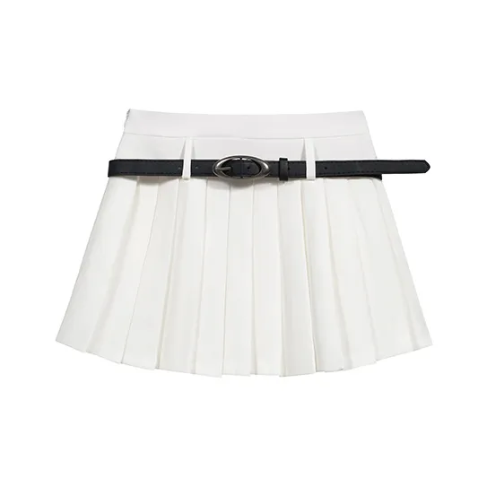 AHDO Casual Short Skirts Women's White-0