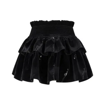Three Quarters Casual Short Skirts Women's Black