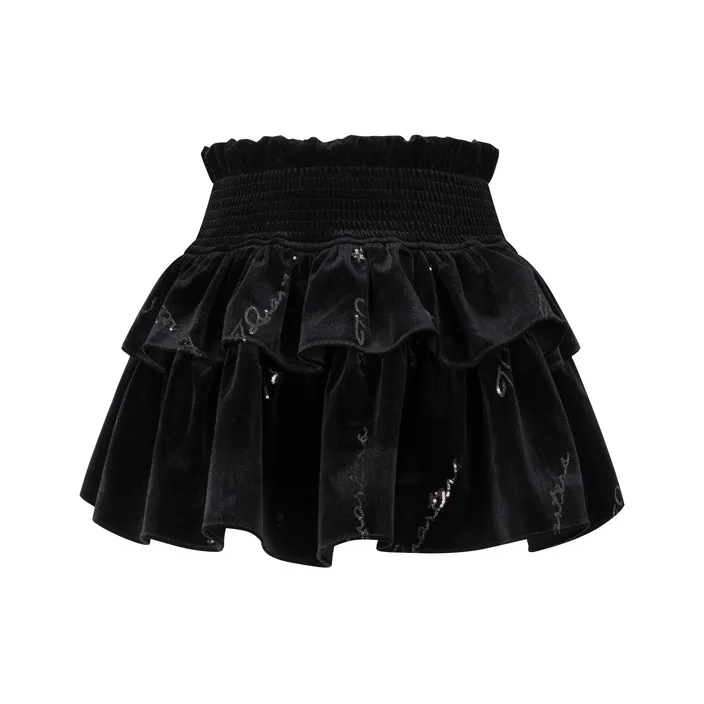 Three Quarters Casual Short Skirts Women's Black-0