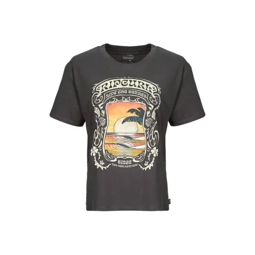 RIP CURL 워시드 블랙 여성 티셔츠