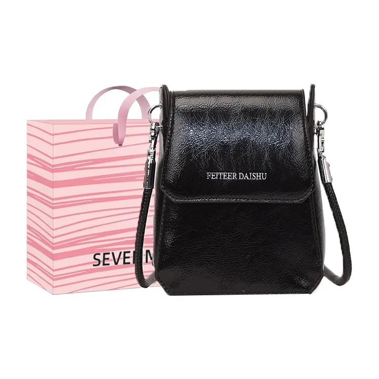 SEVENMOONS PU Crossbody Bag Women's Ecru/Black/Dark Brown/Light Blue/Pink-3