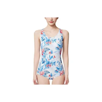 Anta One piece Swimsuit Women's White/Blue/Red