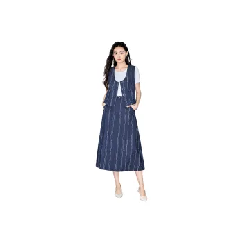 SMEN Skirt Set Women's Navy Blue