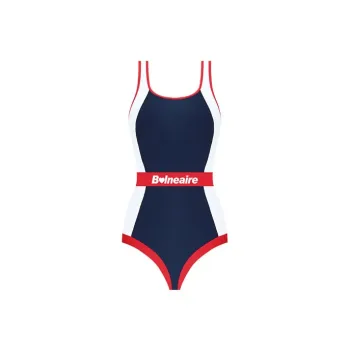 BALNEAIRE One Piece Swimsuits Women's Deep Sea Blue White
