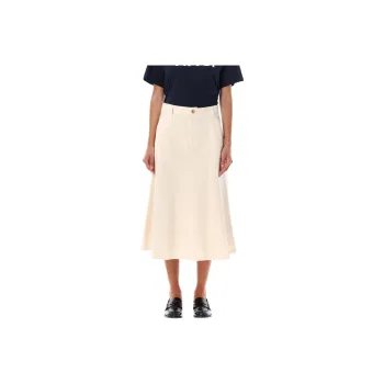 A.P.C Laurie A-Line Midi Denim Skirt