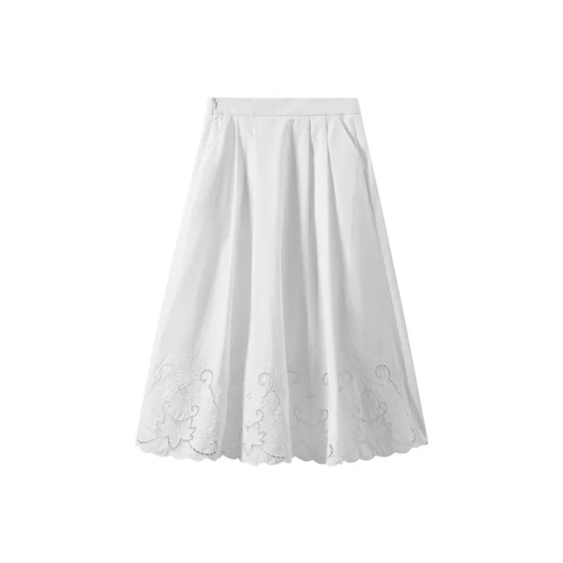 Inman Casual Long Skirts Women's Pearl White-0
