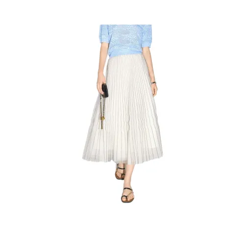 Bethine Casual Long Skirt Women's Ecru