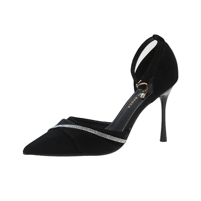 TELENT Slim Heel High Heels Women's Black-0