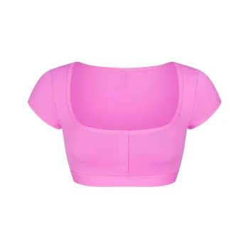 SKIMS SIGNATURE SWIM SUPER CROPPED T-SHIRT Bikini Women's NEON ORCHID/Neon Orchid