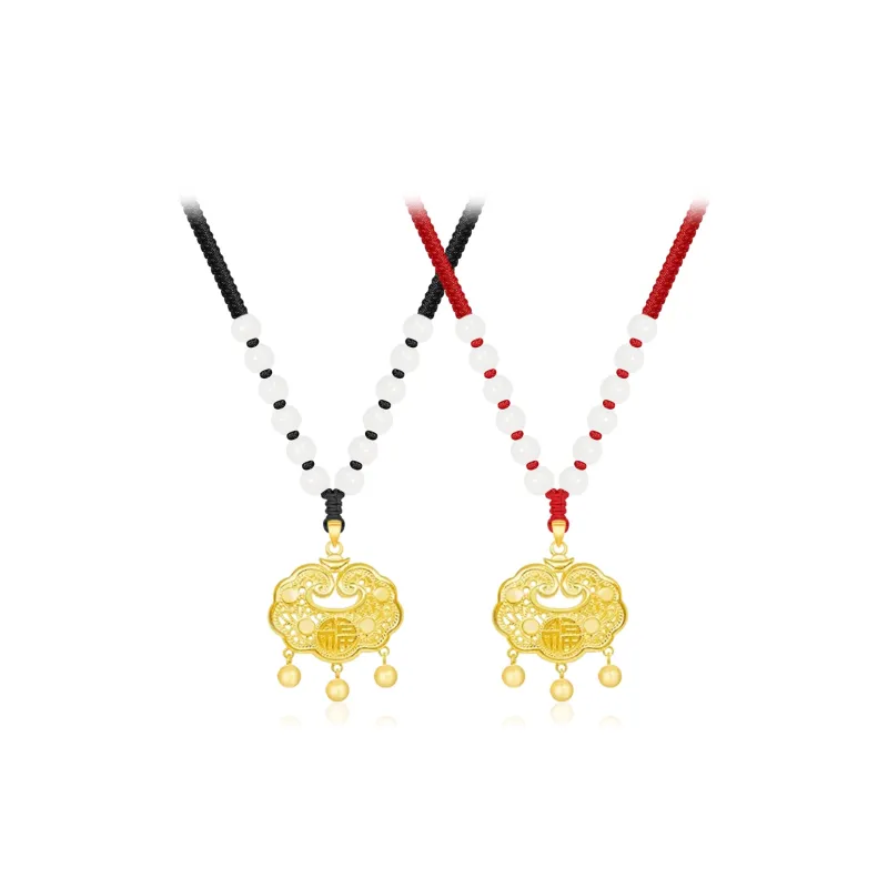 Cuz Strange Intention White Jade Bodhi Necklaces Unisex-3