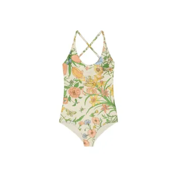 GUCCI SS23 One-piece Swimsuit Women's Yellow
