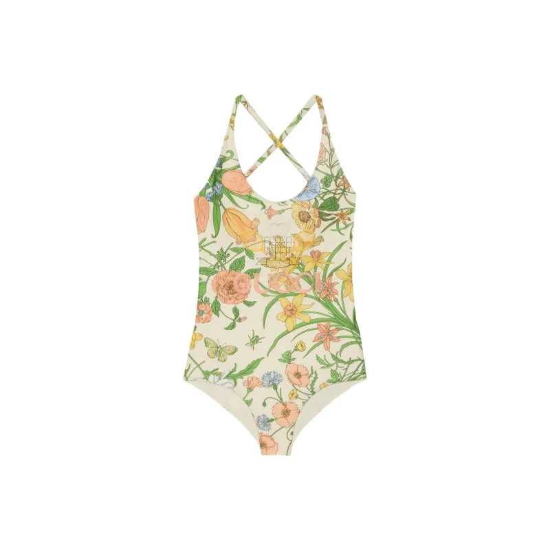 GUCCI SS23 One-piece Swimsuit Women's Yellow-0