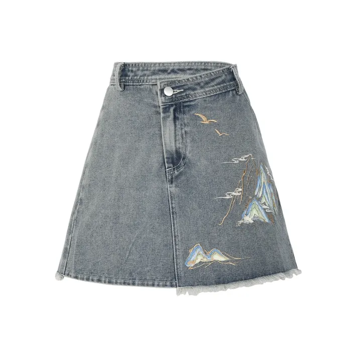 SNBL Denim Short Skirts Women's-0