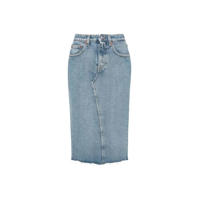 MM6 Maison Margiela Midi Denim Skirt-0