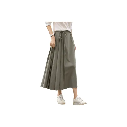 XWI Casual Long Skirt Women's Seaweed Green