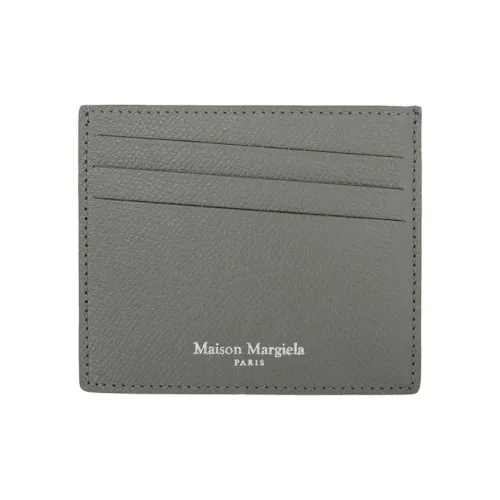 Maison Margiela Leather Card Holder Unisex Gray
