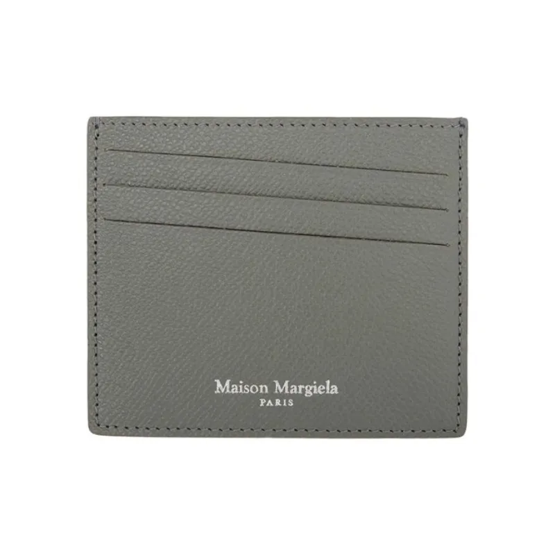 Maison Margiela Leather Card Holder Unisex Gray-0