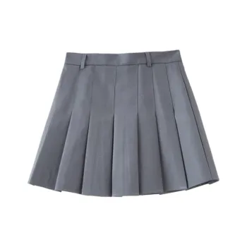 Three Blessings Casual Short Skirts Women's Gray