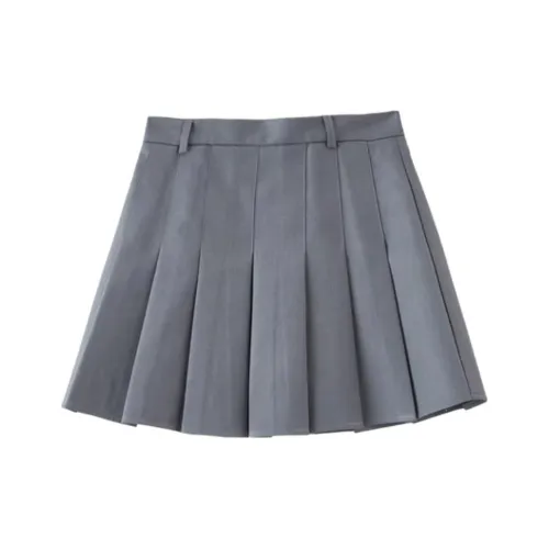 Three Blessings Casual Short Skirts Women's Gray