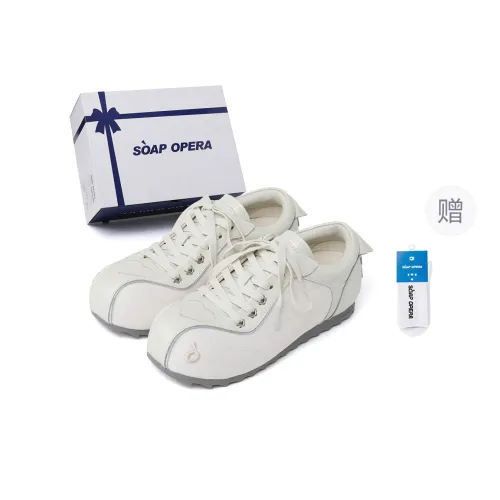 SOAP OPERA Slip Resistant, Abrasion Resistant, Breathable Low Top Skateboard Shoes Unisex White