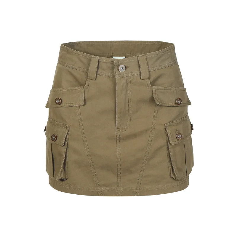 Guuka Hero Cargo Short Skirts Women's Army Green-0