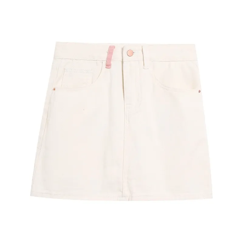 ZVJH Denim Short Skirts Women's Vintage Blue-3