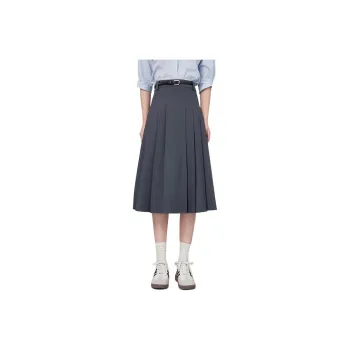 Dajia Poetry SS24 Casual High Rise Long Skirt Women's Gray