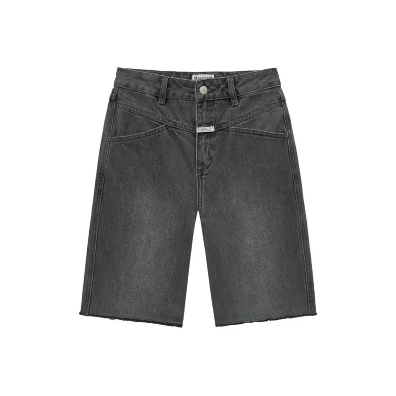 MARITHE FRANCOIS GIRBAUD SS24 Denim Shorts Women's Light Gray-0
