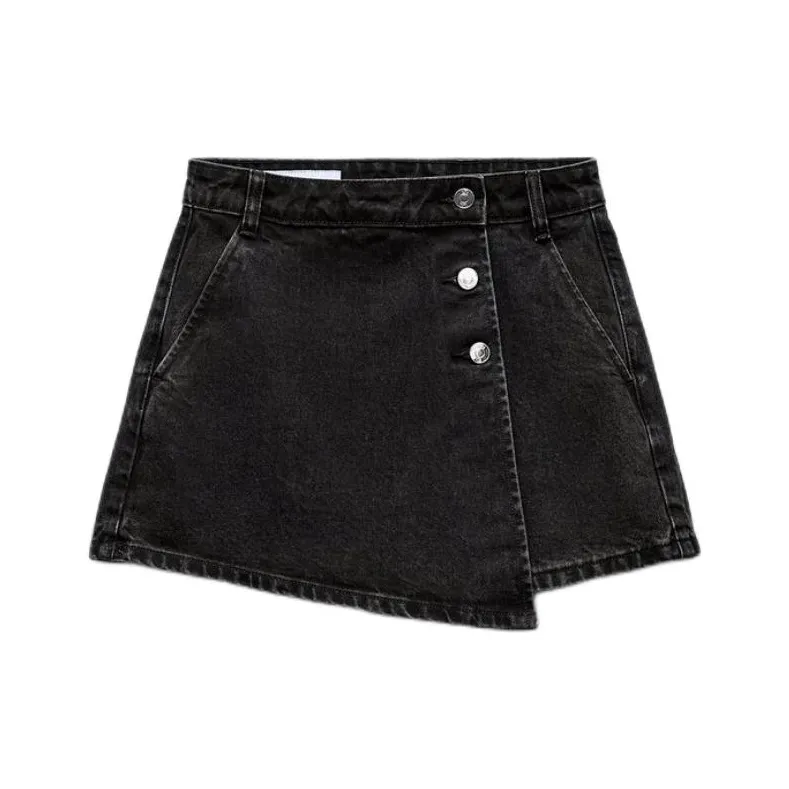 ZARA Denim Shorts Women's Black-0