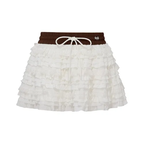 D'zzit Casual Short Skirts Women's Ecru